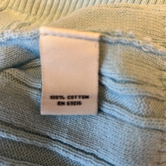 Studio Works Cable Knit Sweater Light Baby Blue L - Picture 4 of 4
